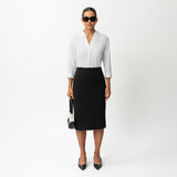 Tailored Ponte Midi Skirt - Ninepine