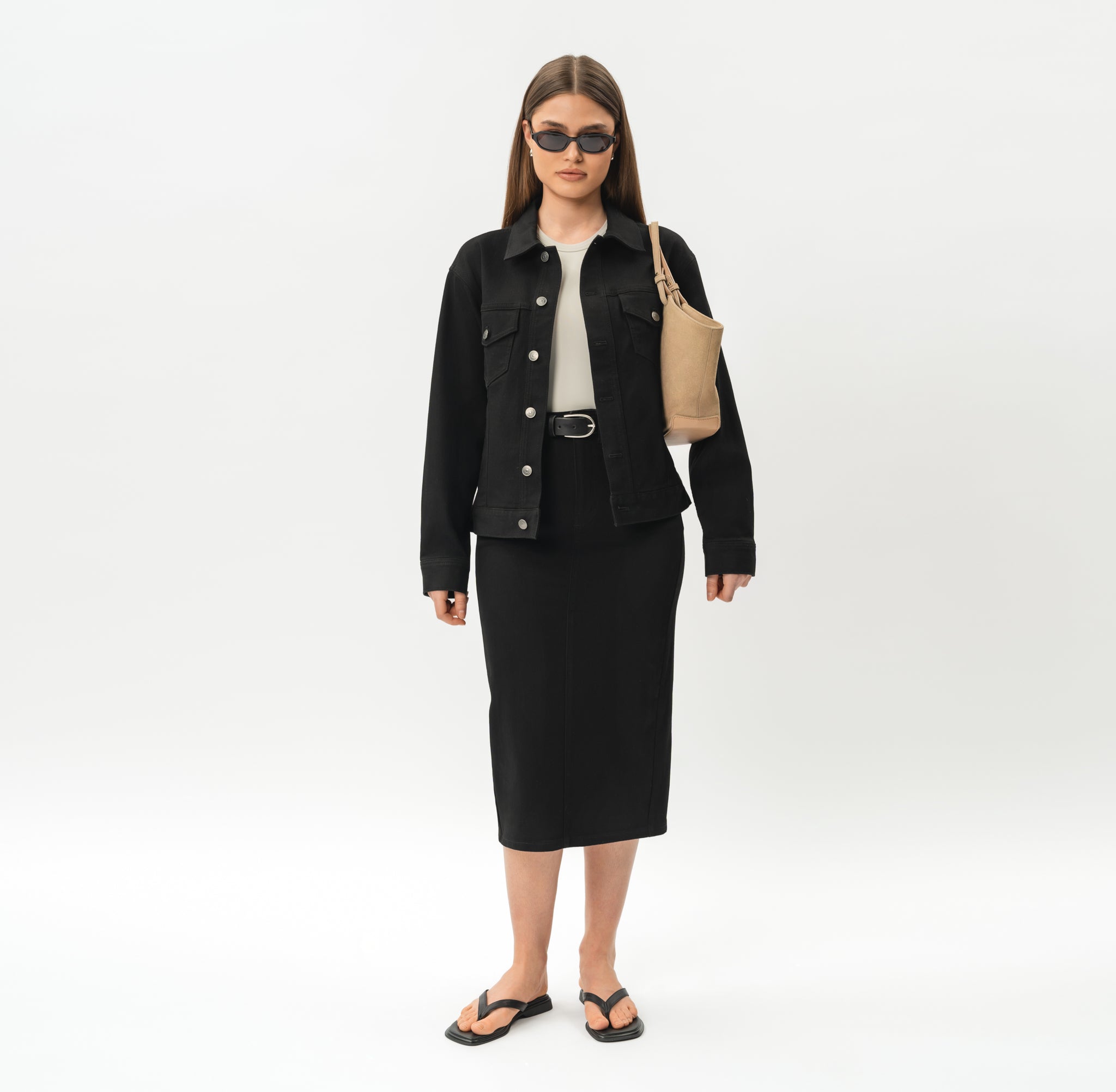 Stretchy ComfortDenim™ Skirt - Ninepine