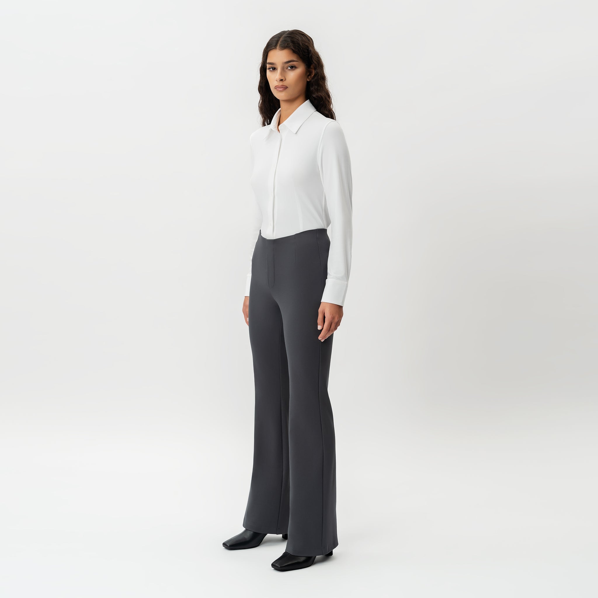 Tailored Ponte Bootcut Trouser - Ninepine