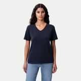 Fitted V-neck Pima T-shirt