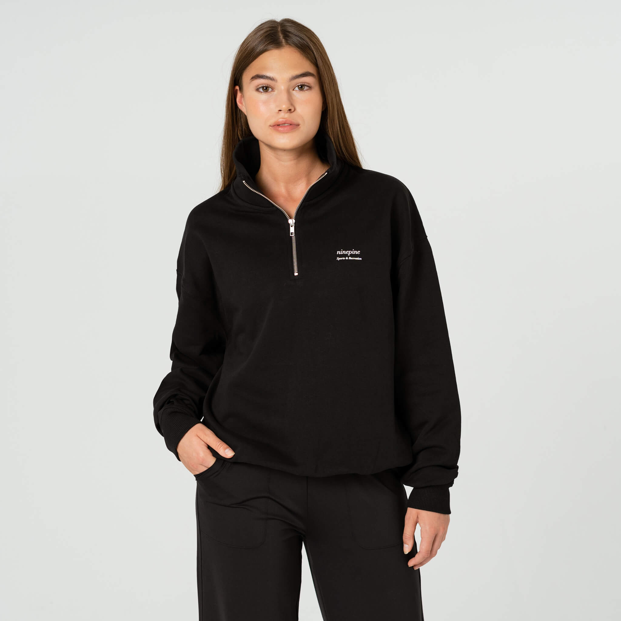 Quarter-Zip Relaxed Sweater - Ninepine