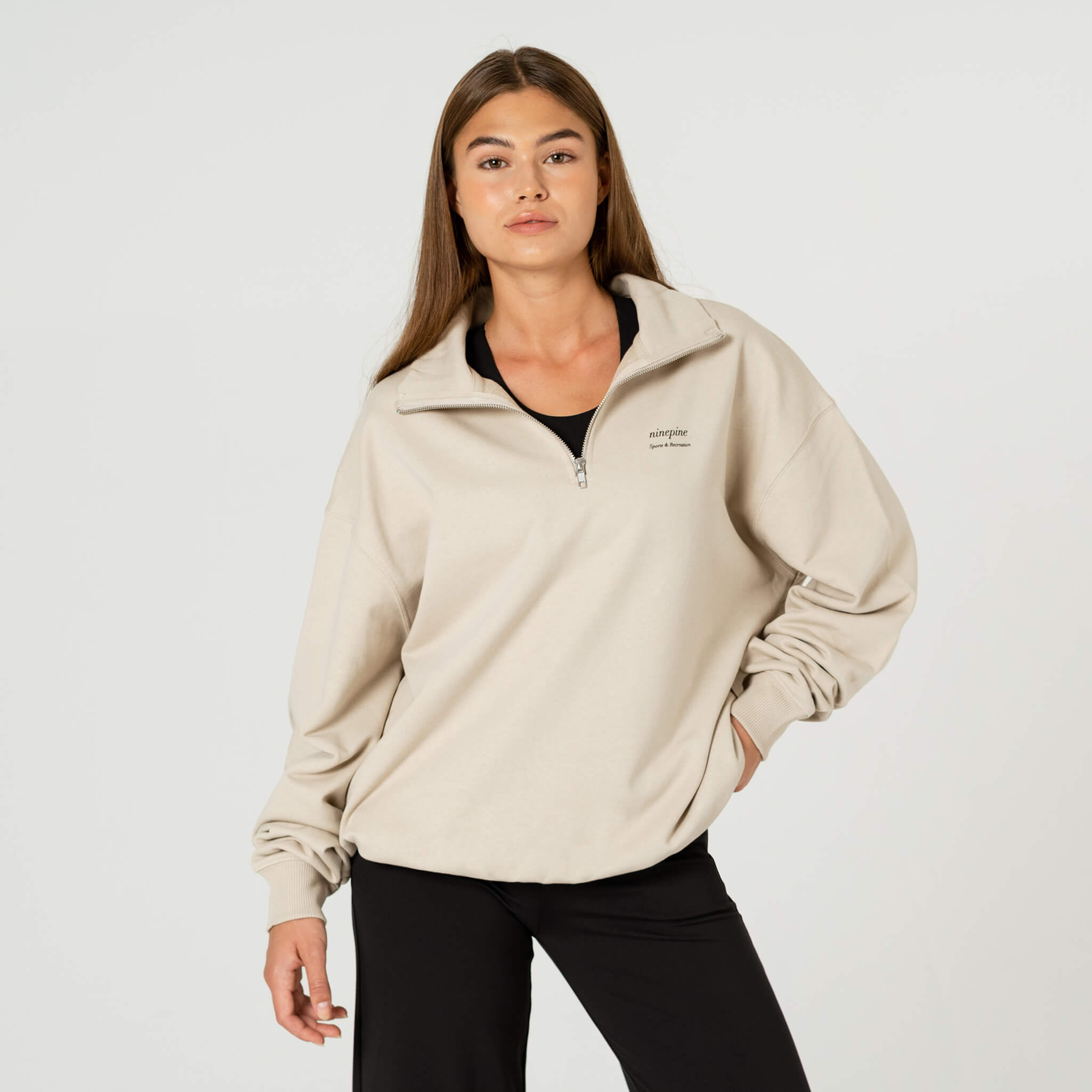 Quarter-Zip Relaxed Sweater - Ninepine